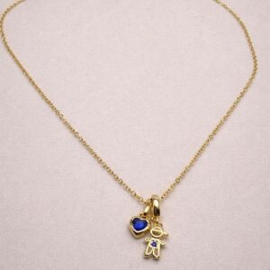 Colar mãe amor infinito - Azul