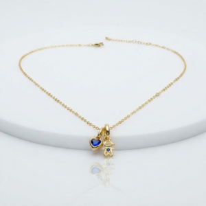 Colar mãe amor infinito - Azul